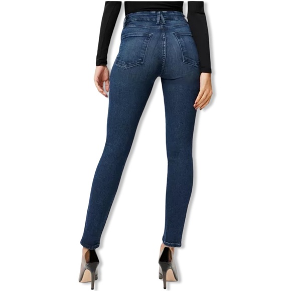 Good American Good Legs Skinny High Rise Button Fly Jeans in Blue830 Size 6/28 - Picture 6 of 15